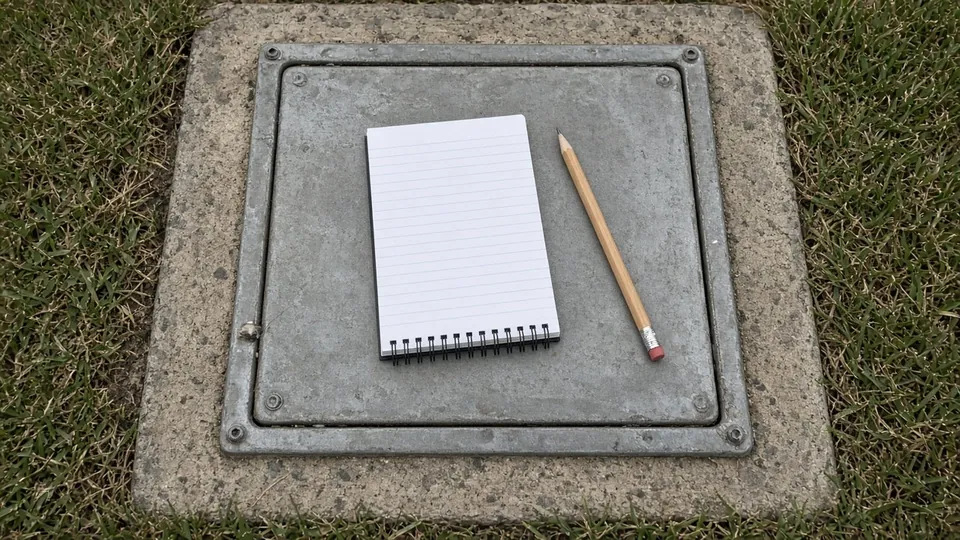 Example photo of a storm shelter cost planning worksheet on a kitchen table